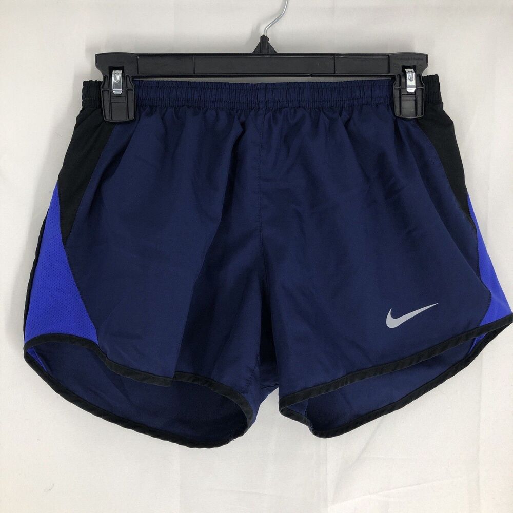 Nike Tempo Women's Brief-Lined Running Shorts Blue Size Small
